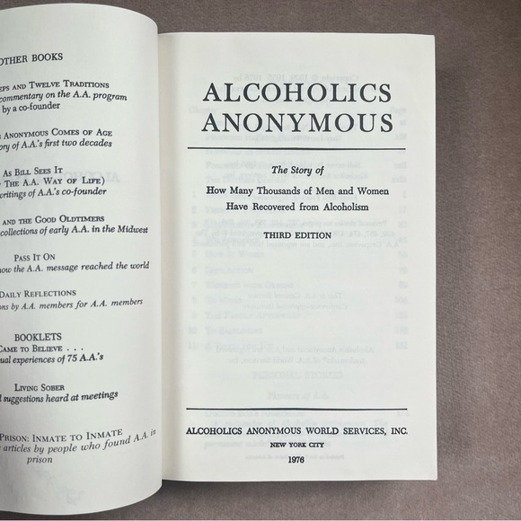 Alcoholics Anonymous The Big Book
Third Edition. Blue, soft cover. - Picture 2 of 5